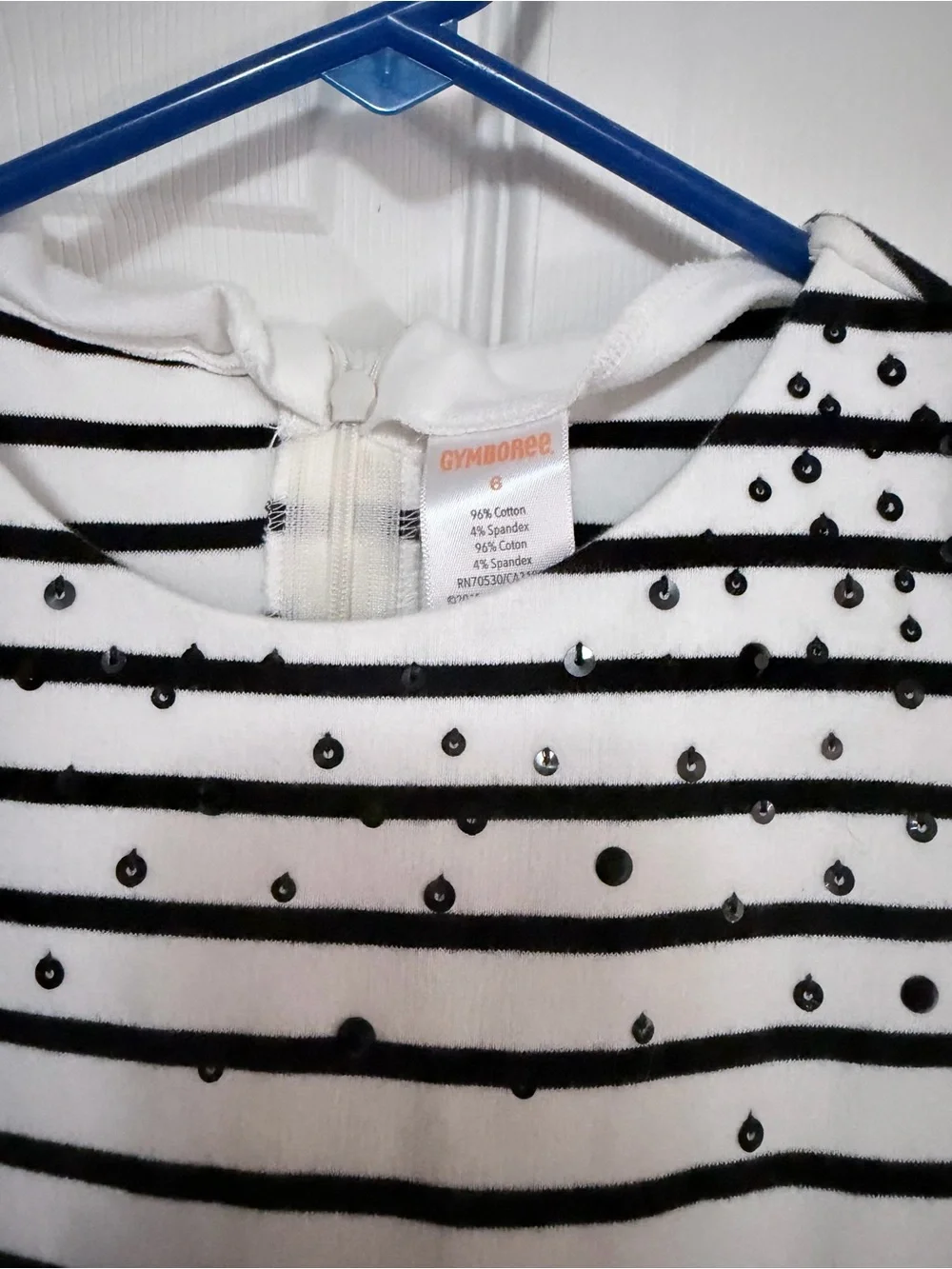 Gymboree Black and White Striped Dress with Stud Accents